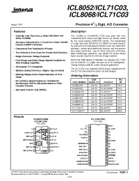 Datasheet ICL8052ACDD производства Intersil